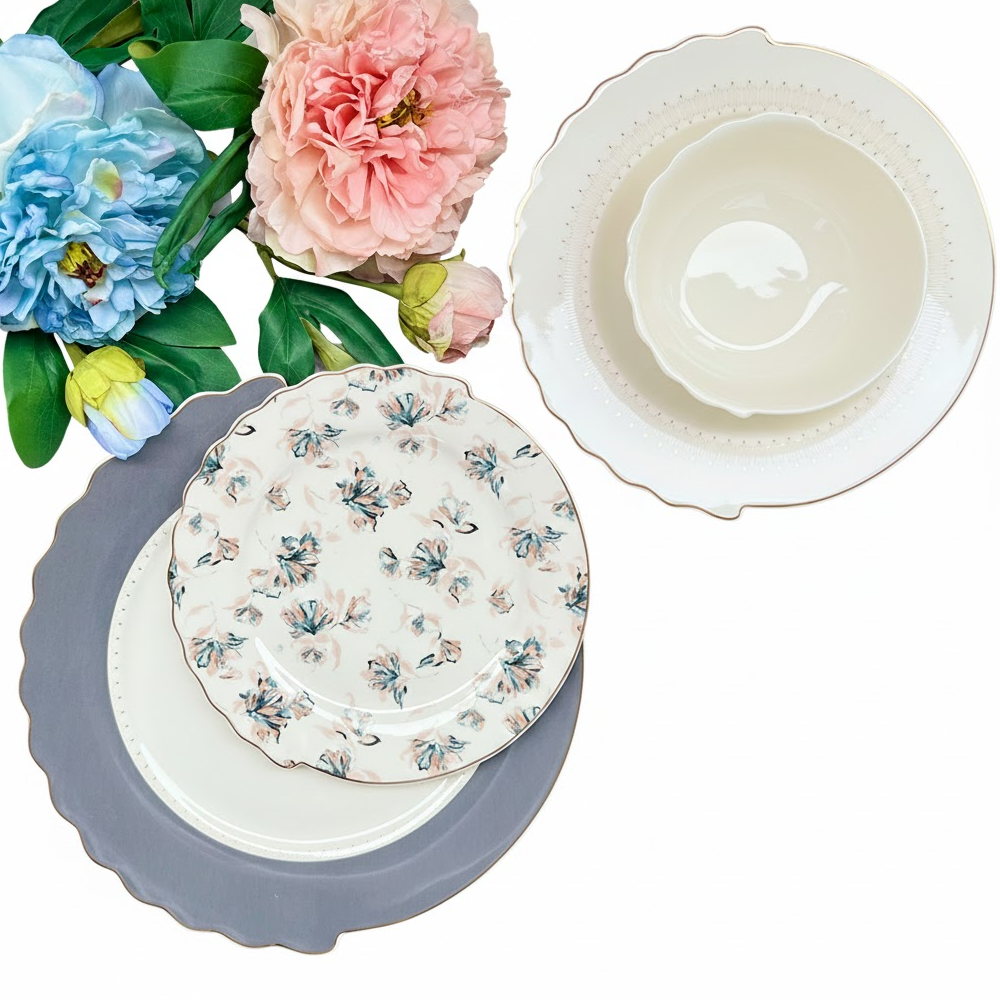 طقم أطباق مائدة فاخر 24 قطعة