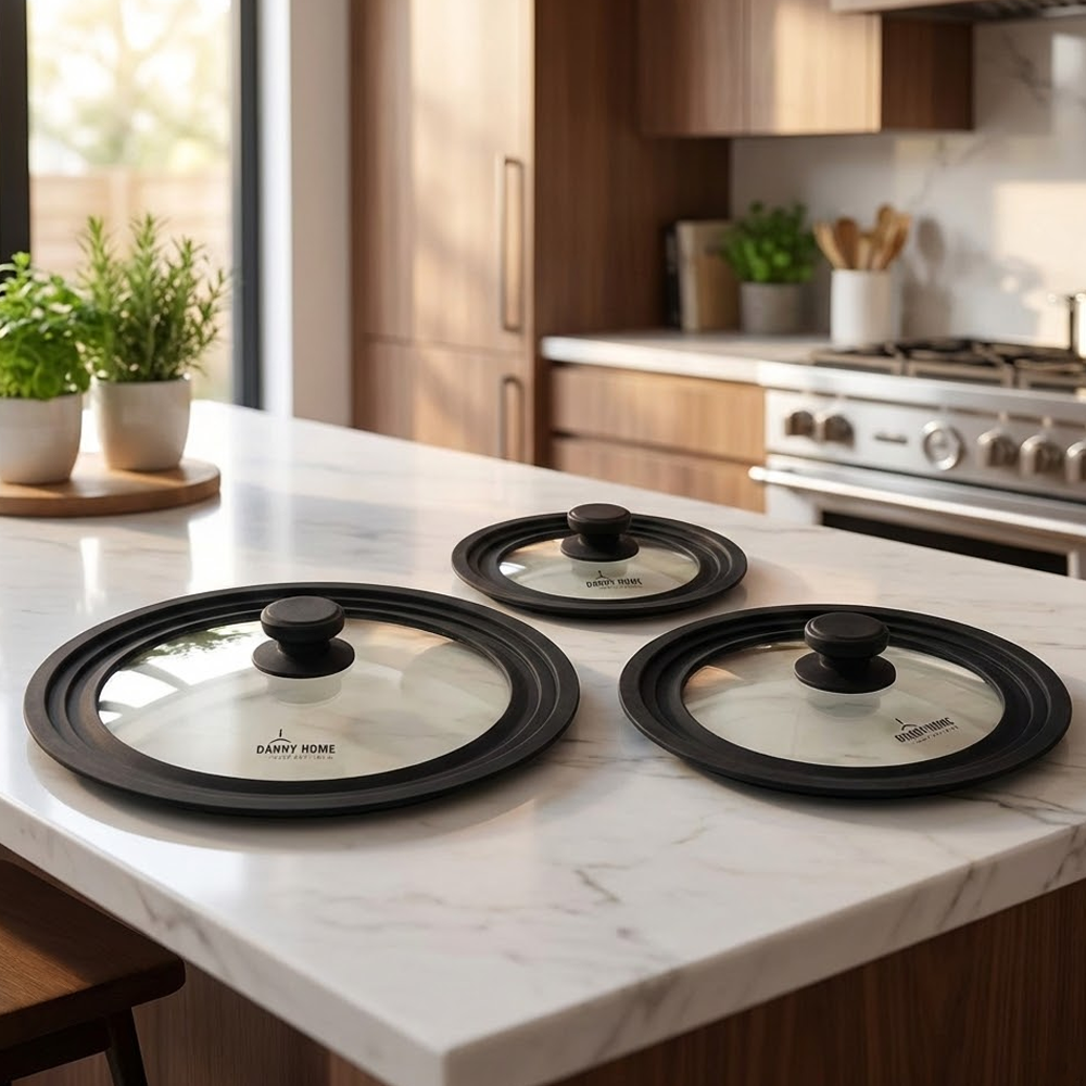 غطاء مقلاة زجاجي حراري