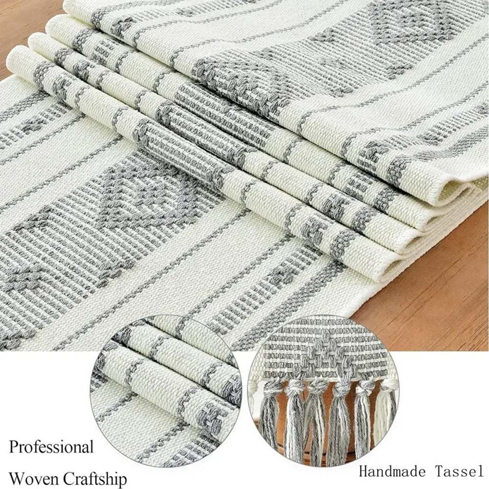 مفرش طاولة قطني بتصميم ريفي حديث