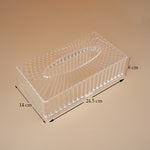 علبة مناديل شفافة