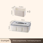 علبة حفظ وتنظيم الخضار مع سلة تصريف