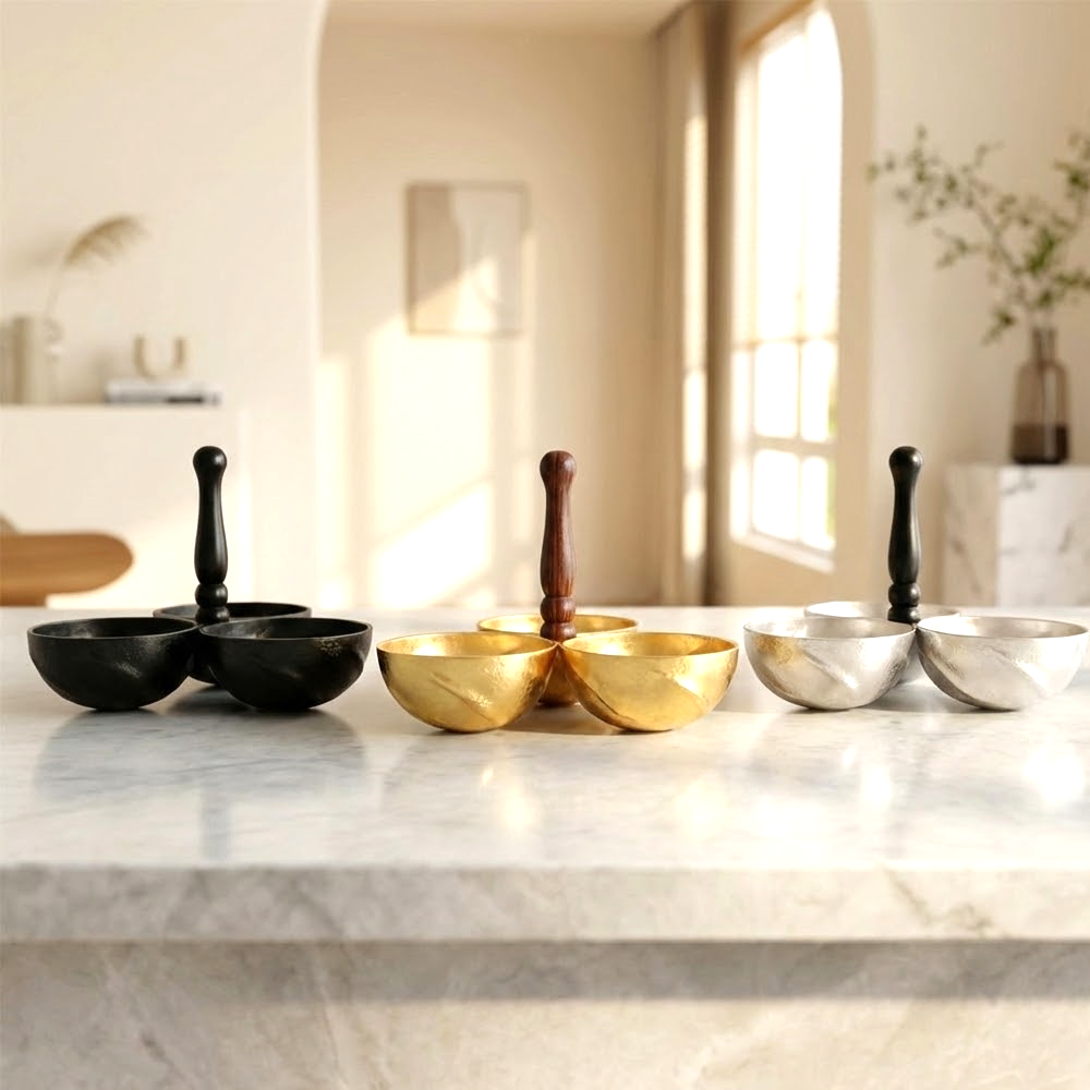 وعاء تقديم ثلاثي