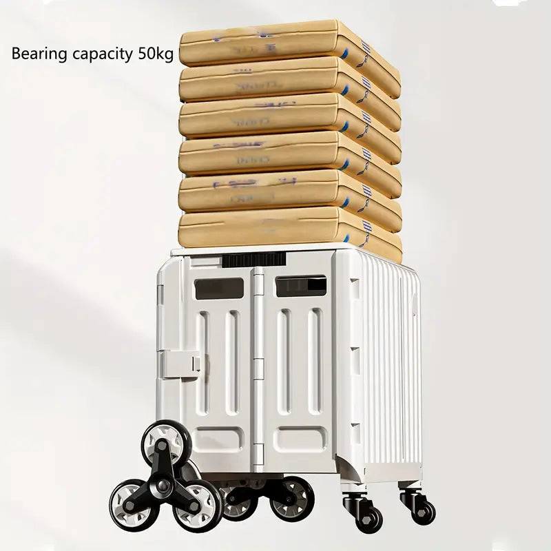 عربة تخزين بعجلات قابلة للطي بتصميم عصري 47 لتر H-L3028