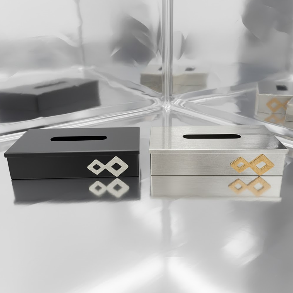 علبة مناديل معدن فاخرة