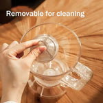 مصفاة شاي والأعشاب مع قاعدة أكواب