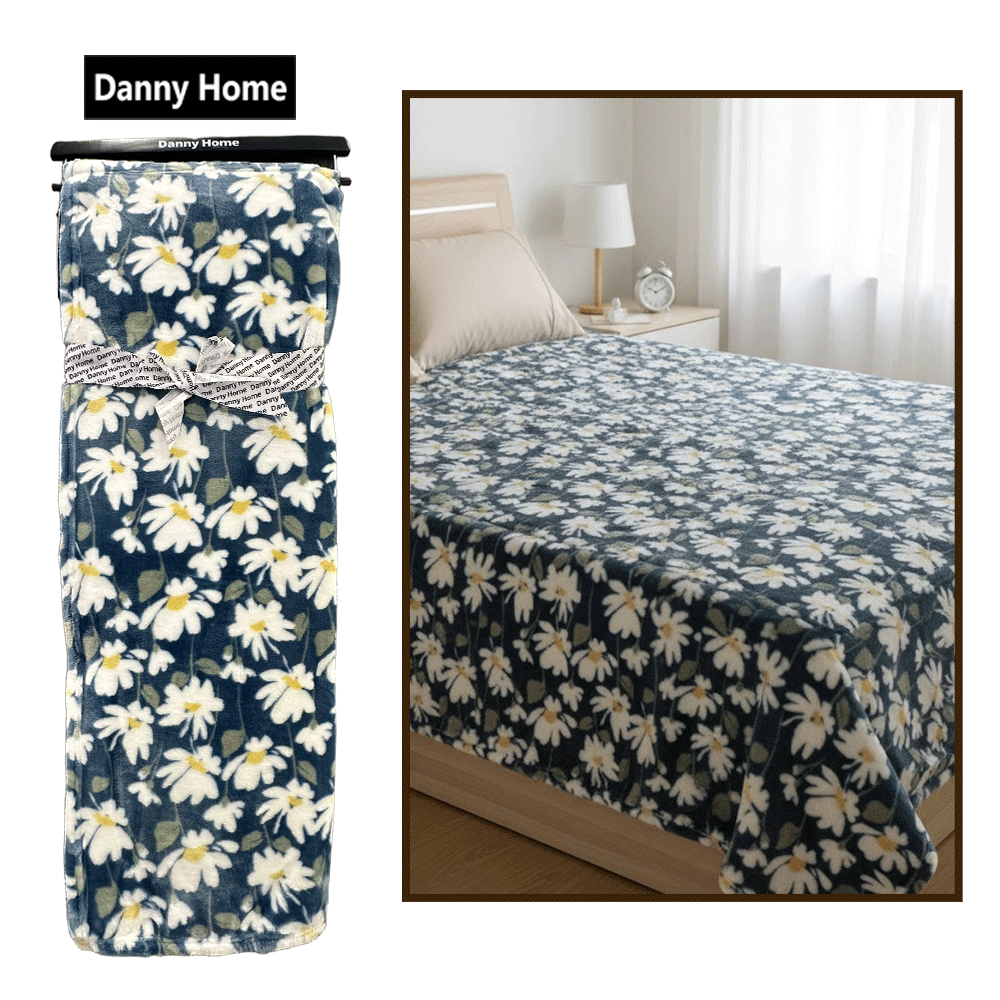 بطانية قطيفة ناعمة فاخرة مزخرفة ورد