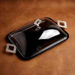 طبق تقديم كيك بغطاء وسط