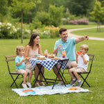 طاولة زجاجية مستديرة قابلة للطي