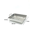 صينية تحميص من الألومنيوم مع رف