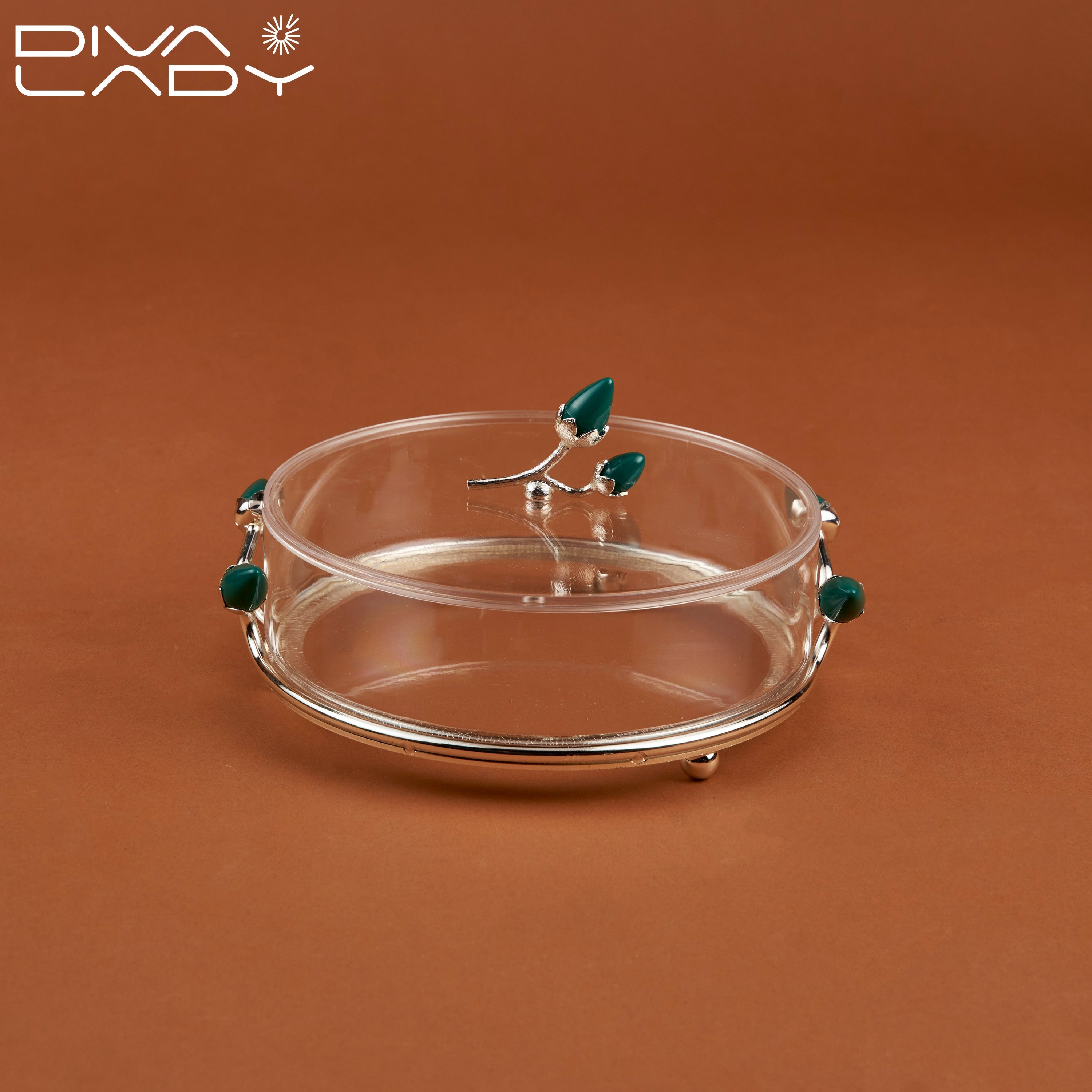 صحن حلويات أكريلك دائرى