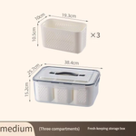 علبة حفظ وتنظيم الخضار مع سلة تصريف