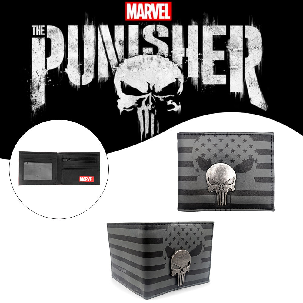 المحفظة الجلدية المعاقب الجمجمة32