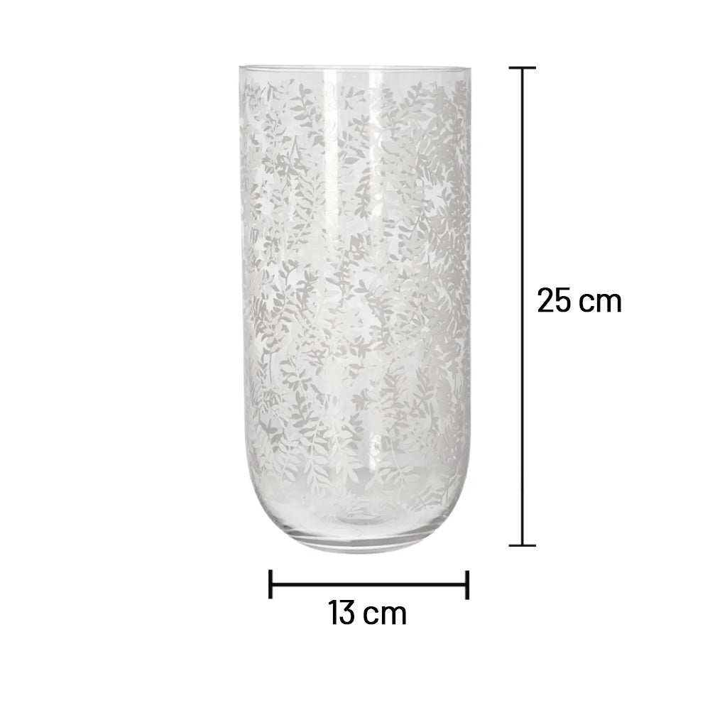 مزهرية زجاجية 25 سم