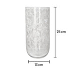 مزهرية زجاجية 25 سم