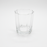 طقم أكواب زجاجية بسطح متعروج