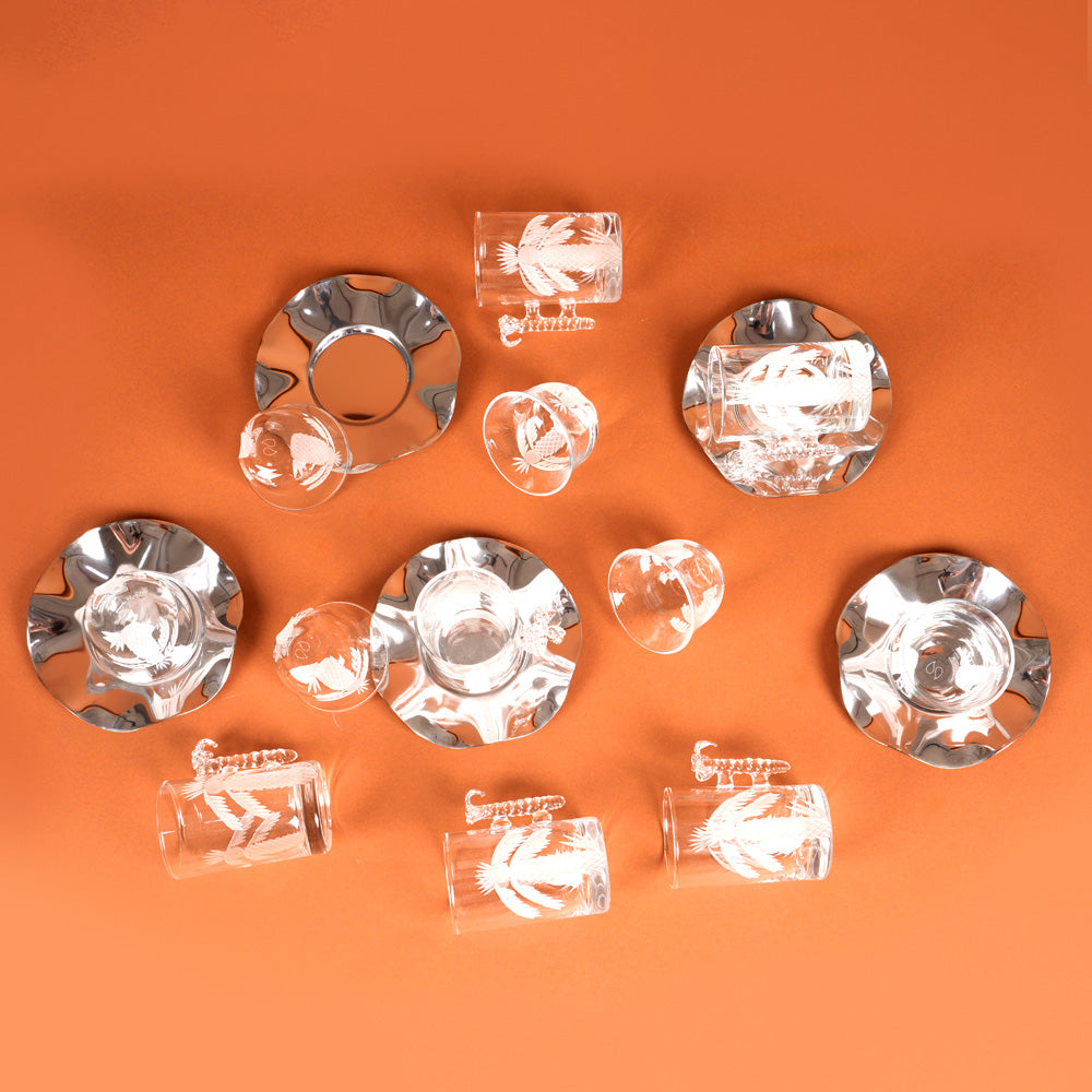 طقم استكانه وفناجين18ق نخله