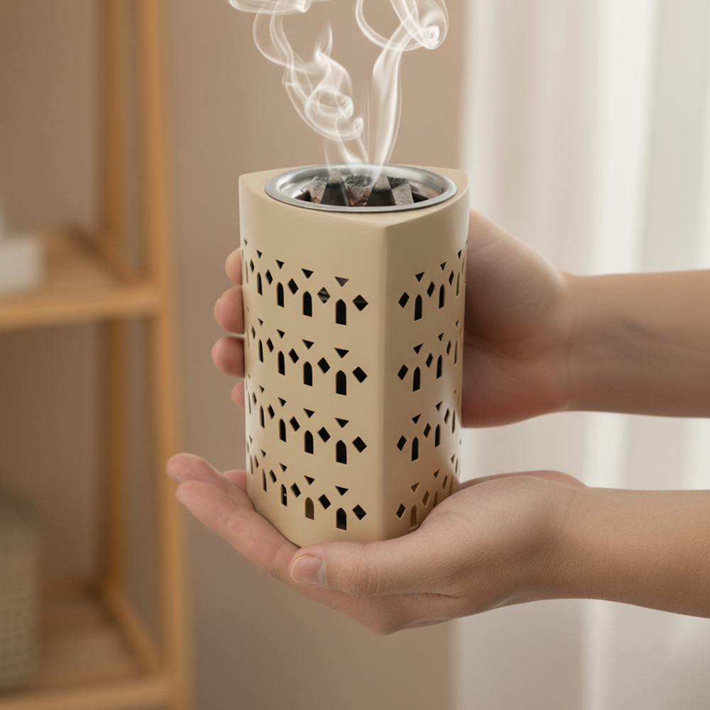 مبخر معدني فاخر بنقوش