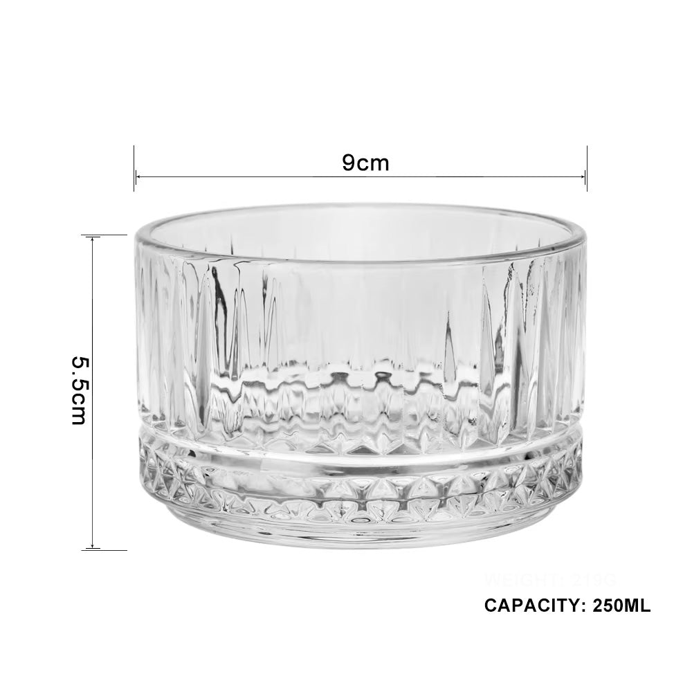 وعاء حلوى كريستالي كلاسيكي – 6 قطع * 250 مل