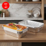 حاويات طعام من رقائق الألومنيوم