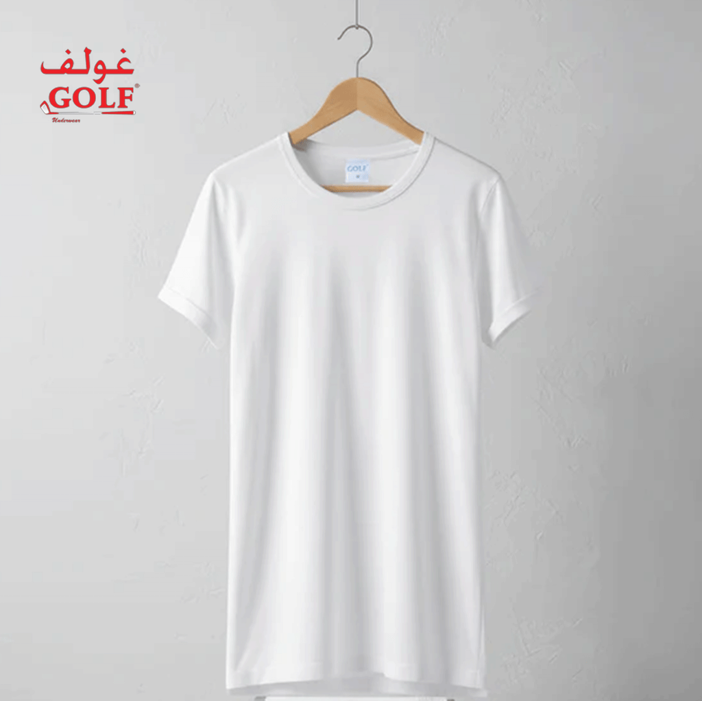فانلة برقبة دائرية نصف كم / 1قطعة