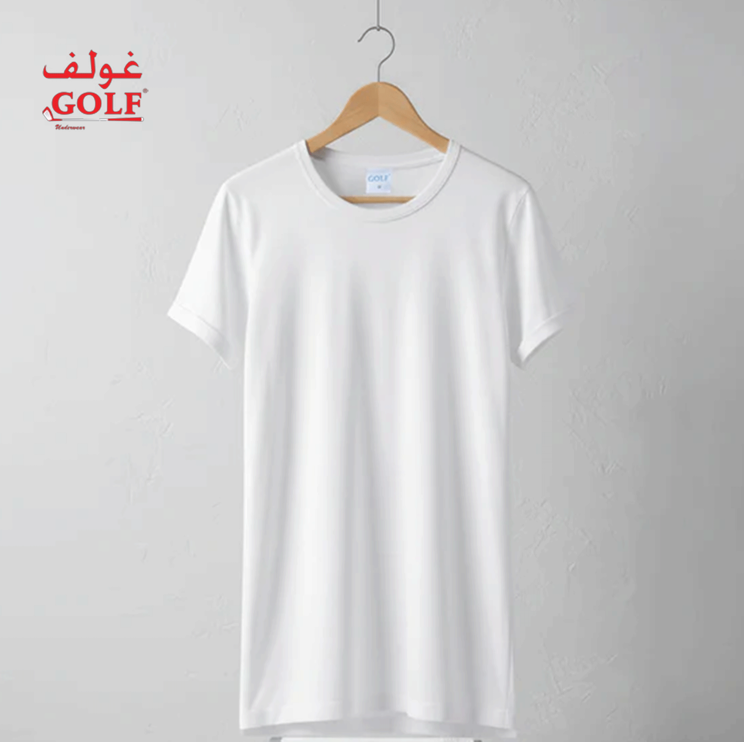فانلة برقبة دائرية نصف كم / 1قطعة
