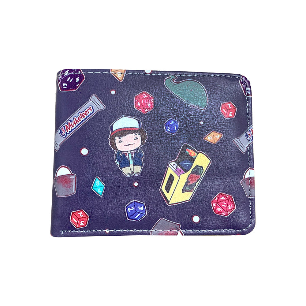 محفظة من جلد البولي يوريثان بطبعة الرسوم المتحركة Strangers Things 26