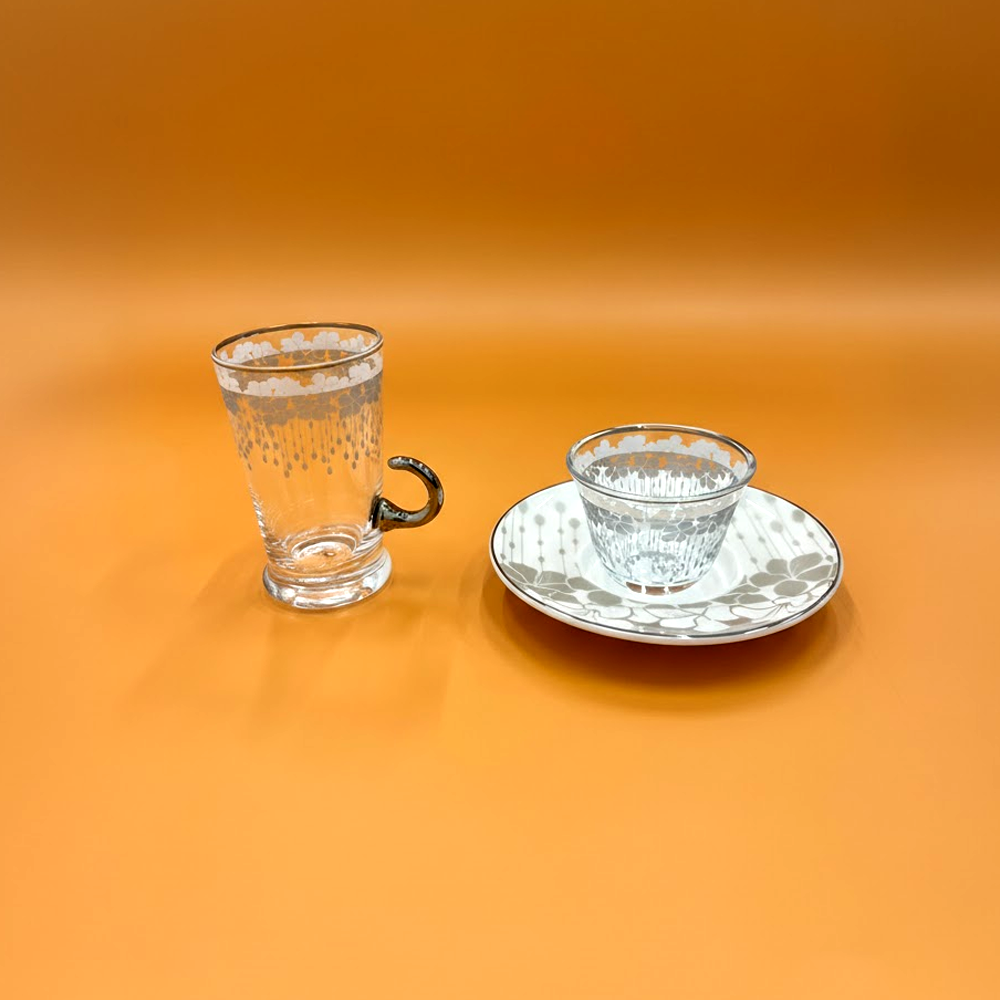 طقم استكانة وفنجان 18قطعة