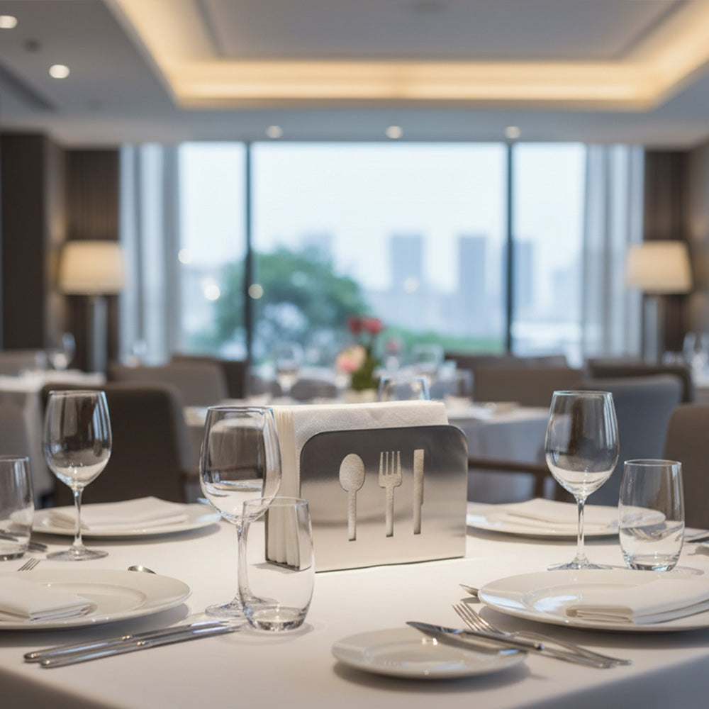 حامل مناديل عصري من الفولاذ المقاوم للصدأ