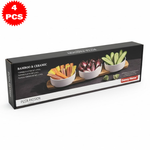 طقم تقديم مع قاعدة خشب محددة