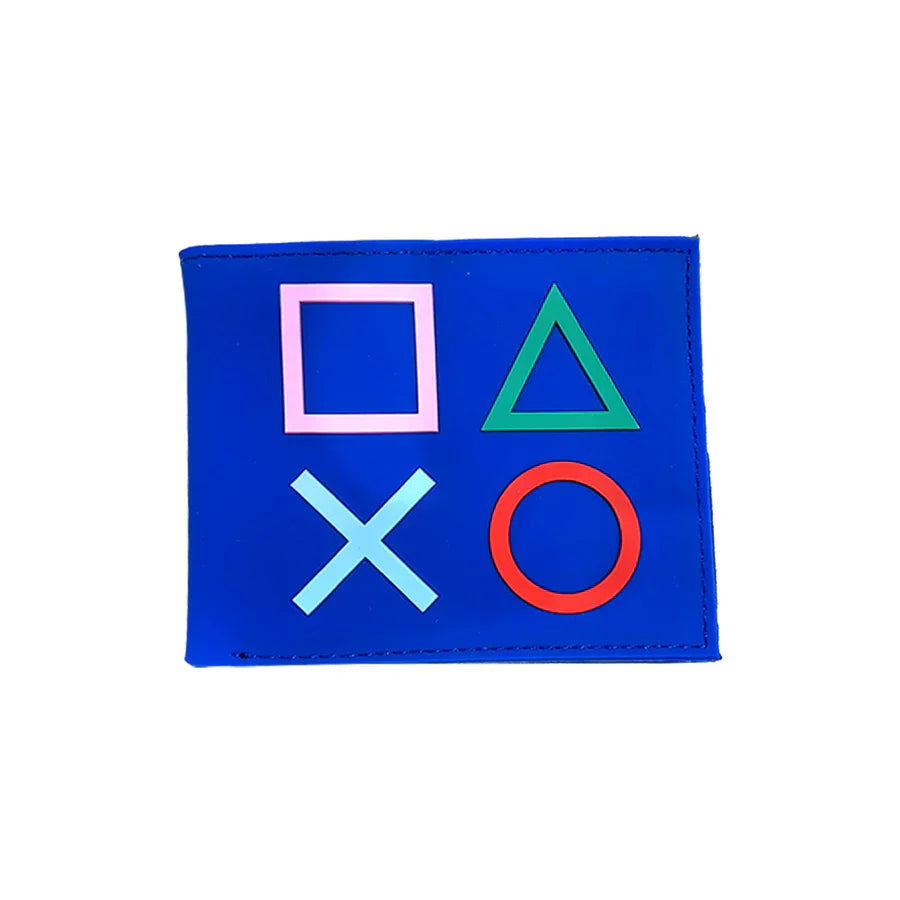 محفظة من جلد البولي يوريثان مطبوعة بشعار بلاي ستيشن 1 وأزرار 15