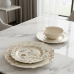 طقم أطباق مائدة فاخر 24 قطعة