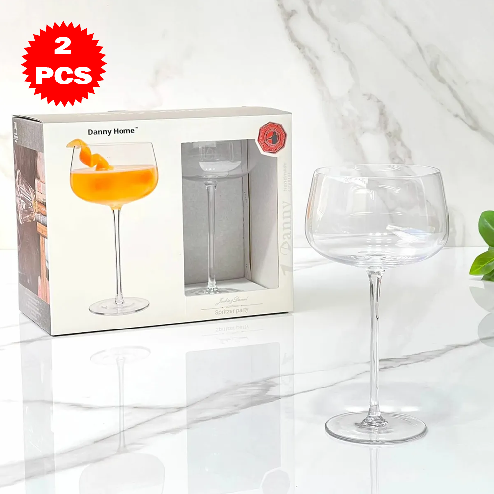 طقم كؤوس زجاجية فاخرة – 2 قطعة