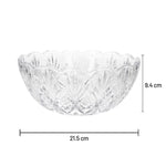 وعاء زجاجي محزز برسومات