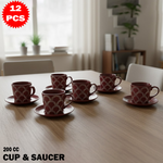 طقم فناجين  بتصميم قناطر