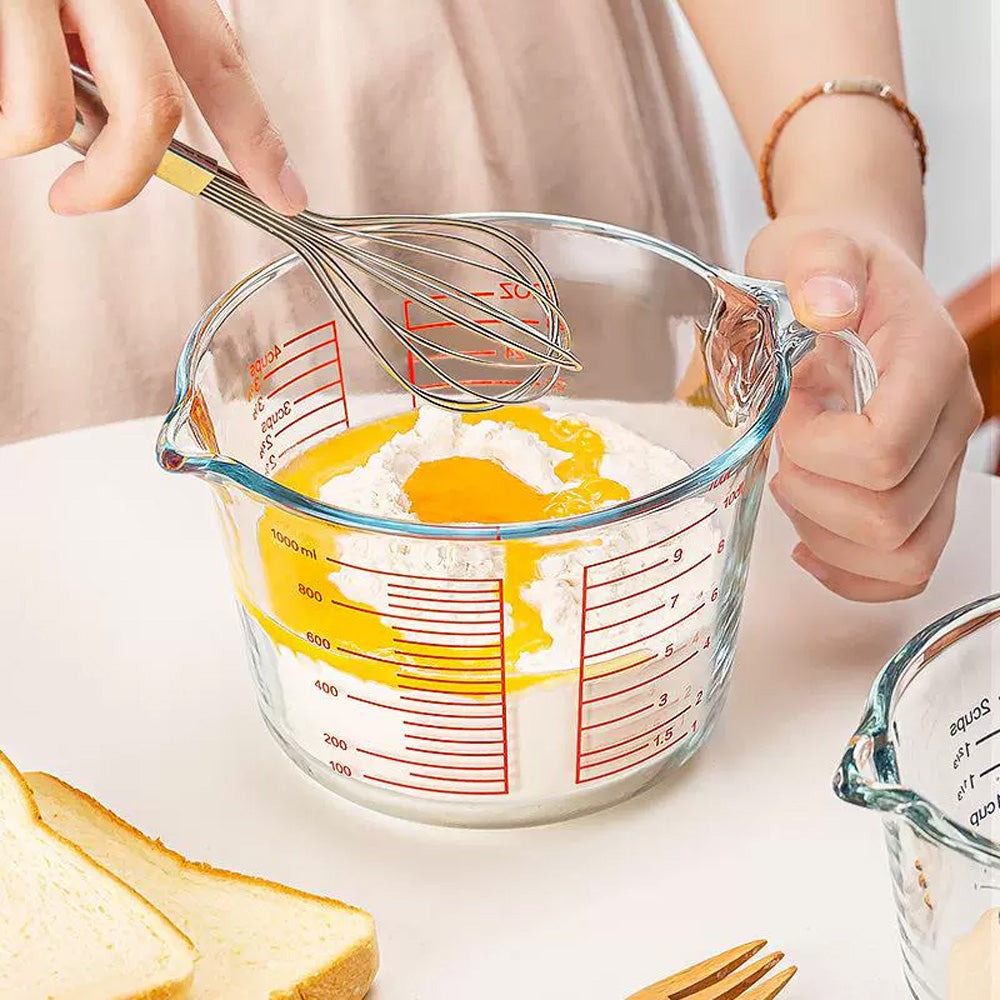 كوب قياس زجاجي مقاوم للحرارة سعة 1000 مل