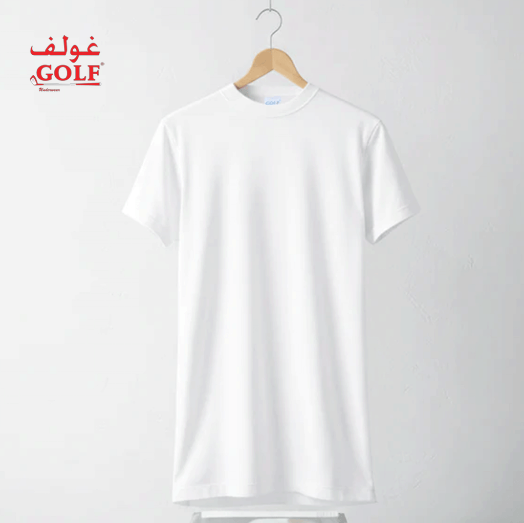 فانلة برقبة دائرية مرتفعه نصف كم / 1قطعة