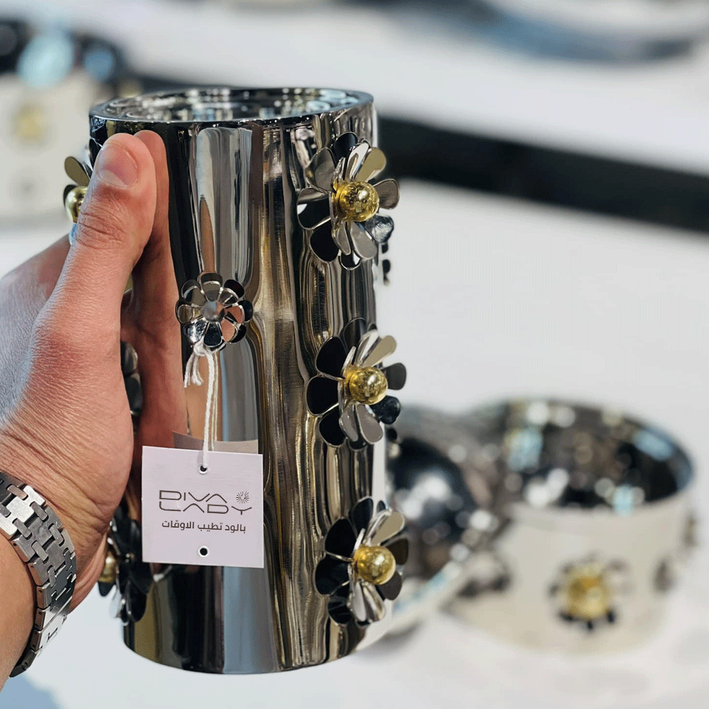 مبخرة فاخرة معدنية بزخارف