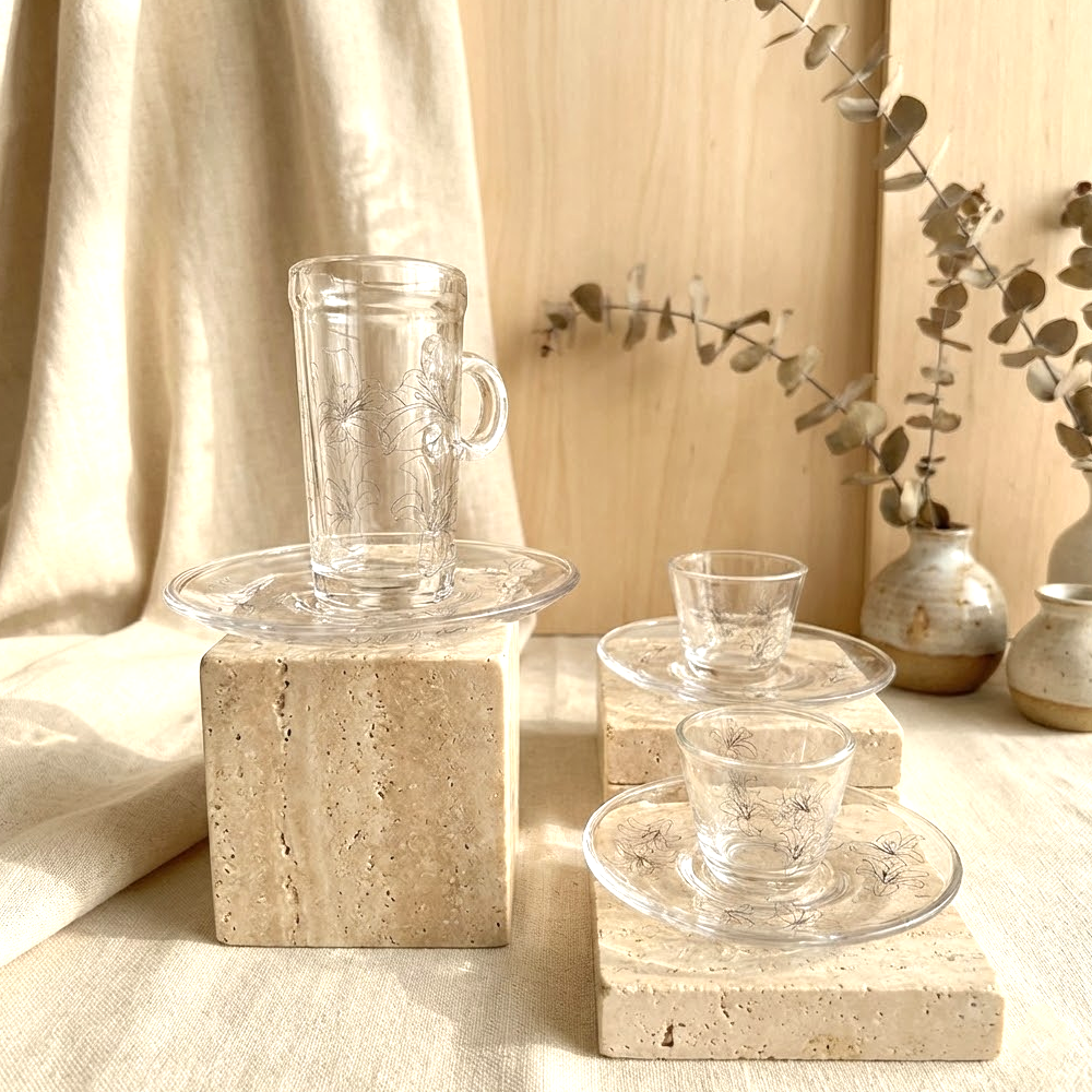 طقم استكانة وفنجان 18قطعة