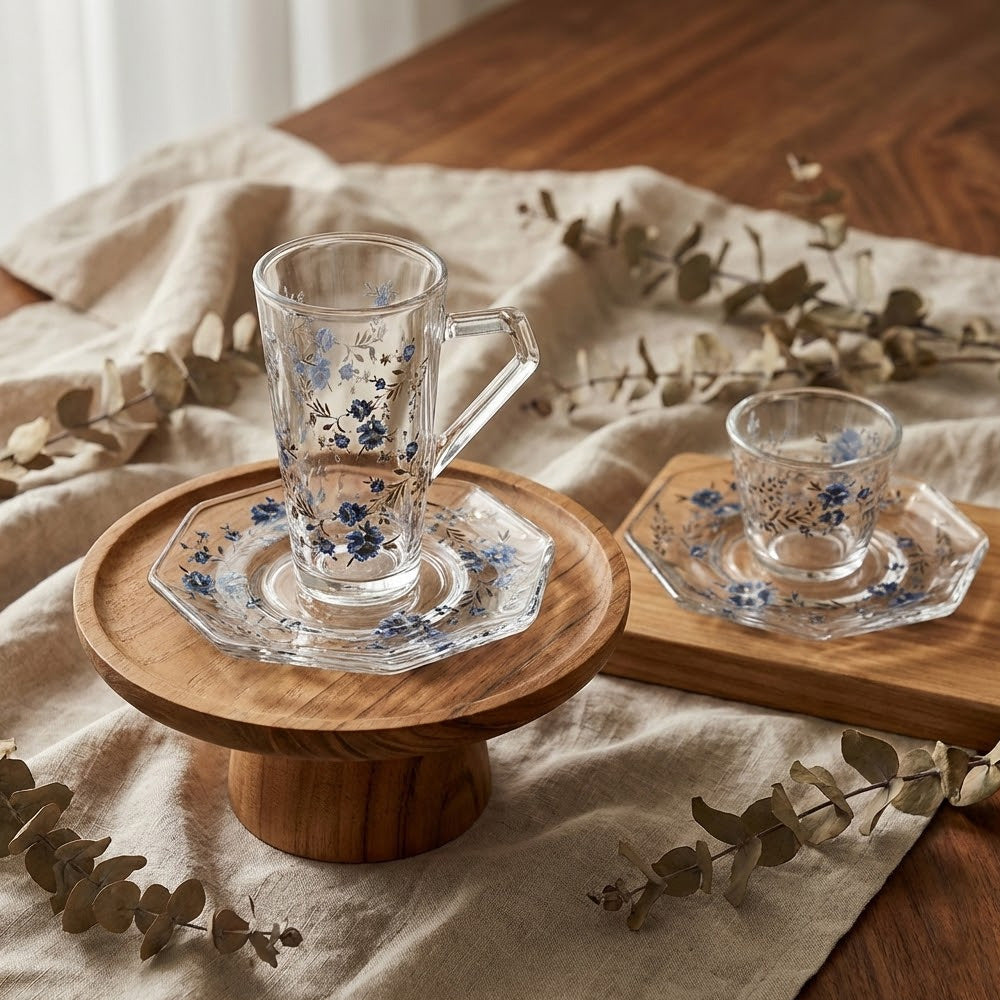 طقم استكانة وفنجان 18قطعة