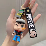 سلسلة مفاتيح من السيليكون على شكل شخصية بوباي جوكو