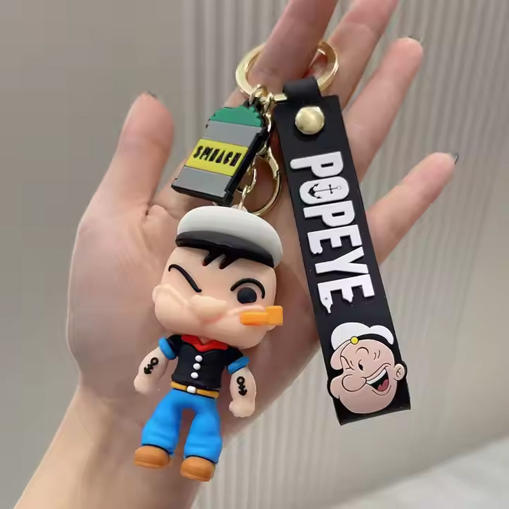 سلسلة مفاتيح من السيليكون على شكل شخصية بوباي جوكو