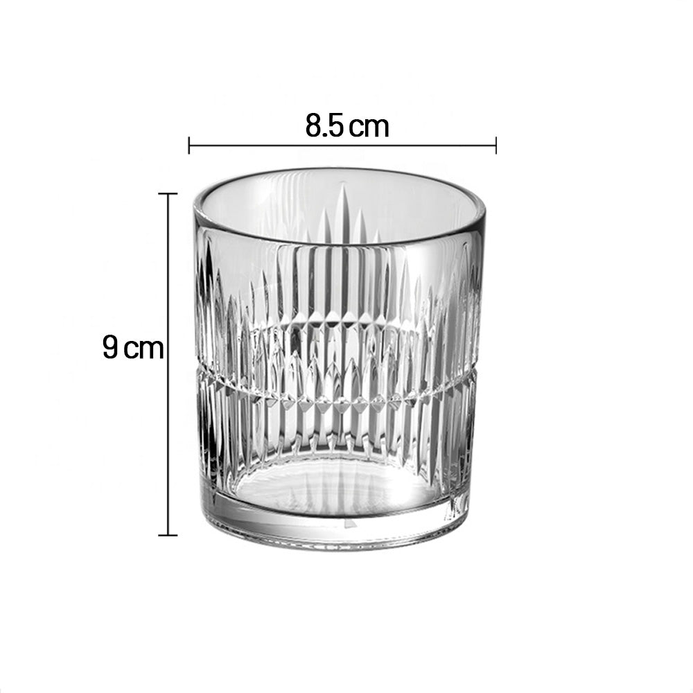 كأس كريستالي مقطوع عموديًا 350 مل - 6 قطع
