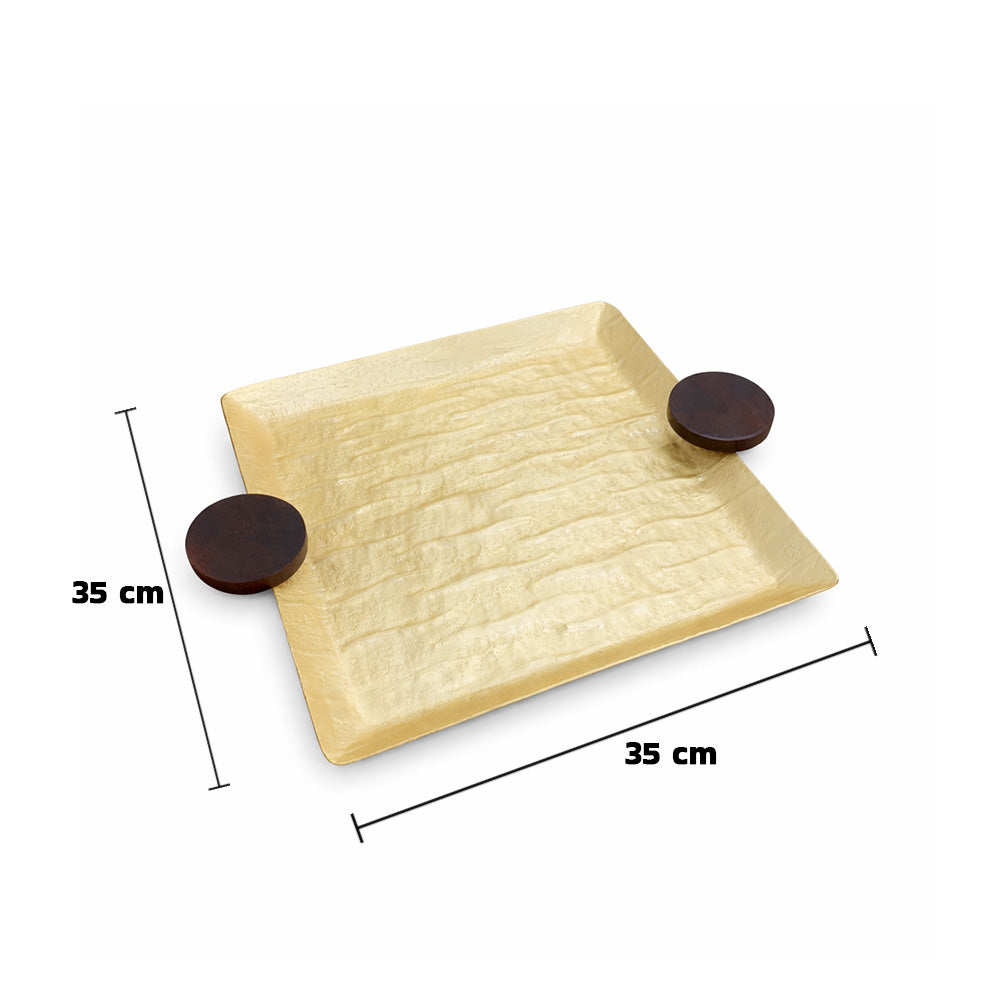 صينية تقديم مربعة-وسط