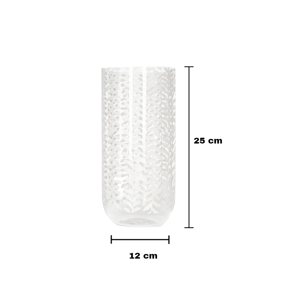 مزهرية زجاجية 25 سم