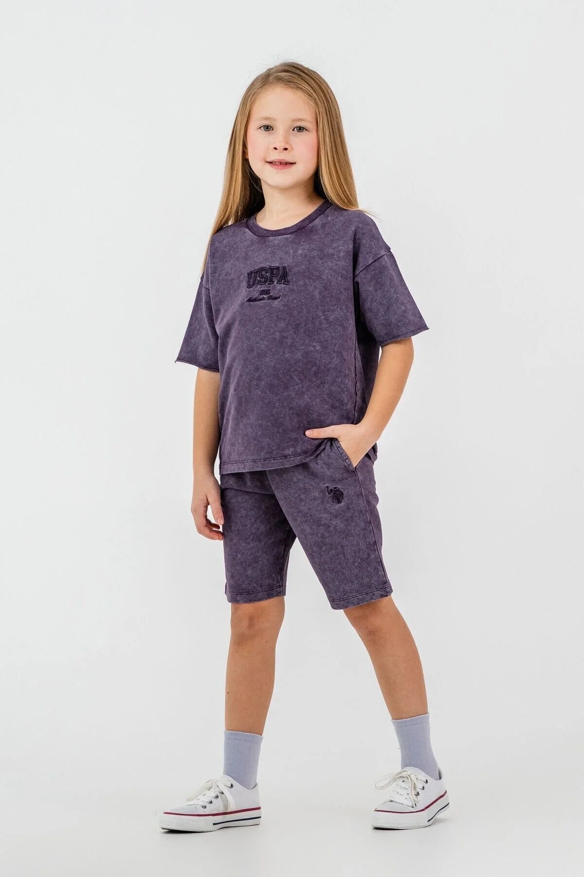 طقم اطفال بناتي U.S POLO