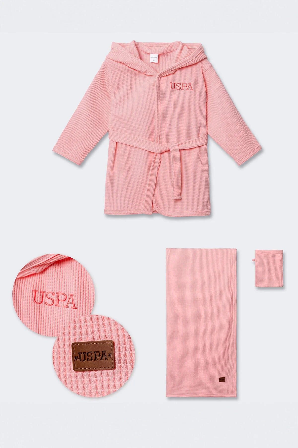 U.S POLO طقم روب بيبي