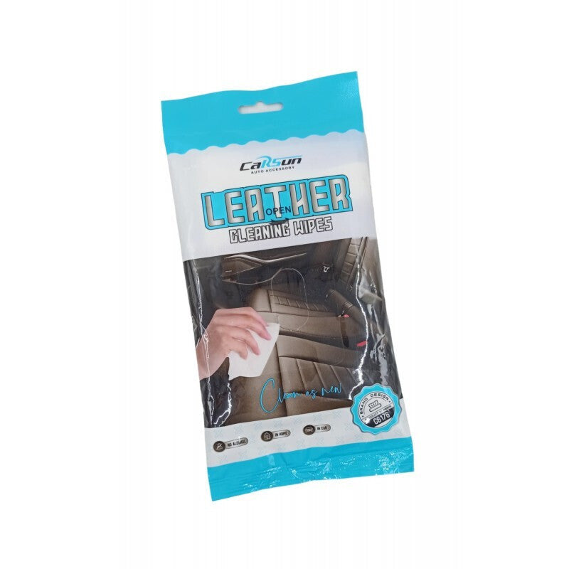 قطعة من مناديل تنظيف جلد السيارة