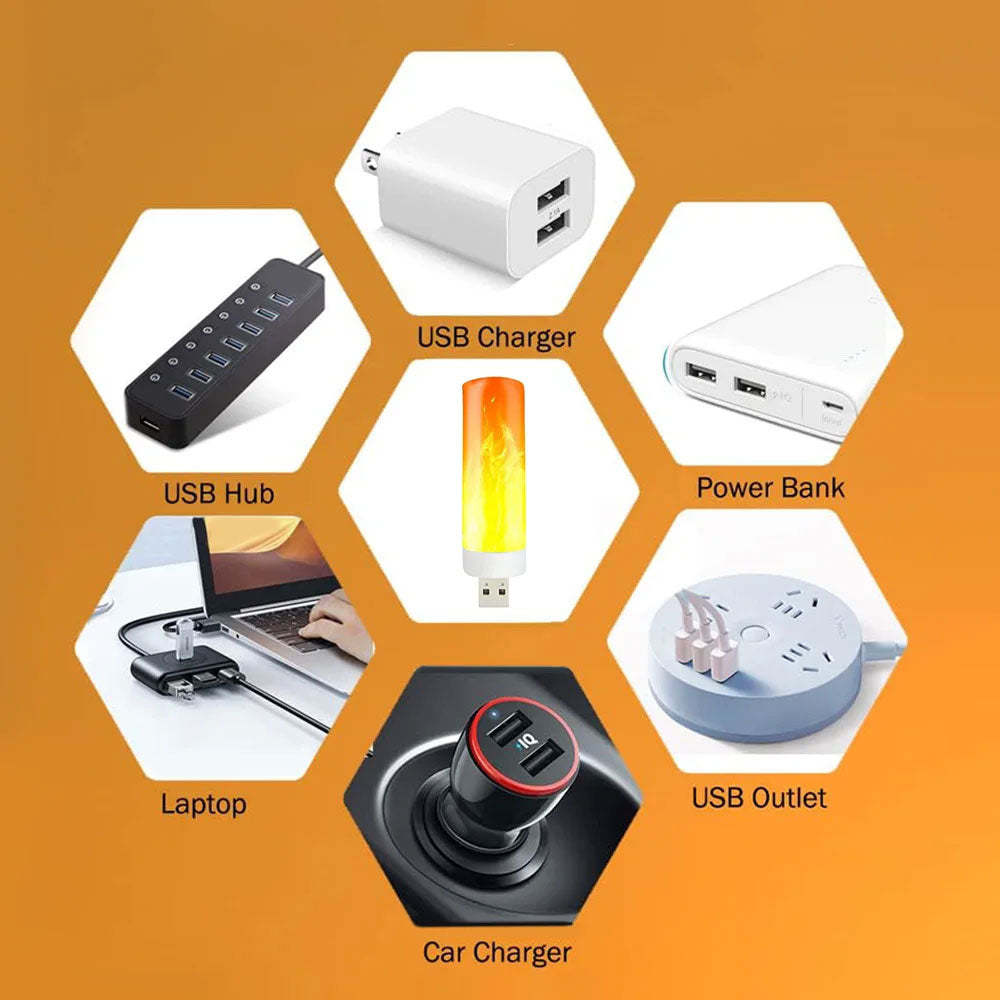 مصباح إضاءة LED بتأثير اللهب