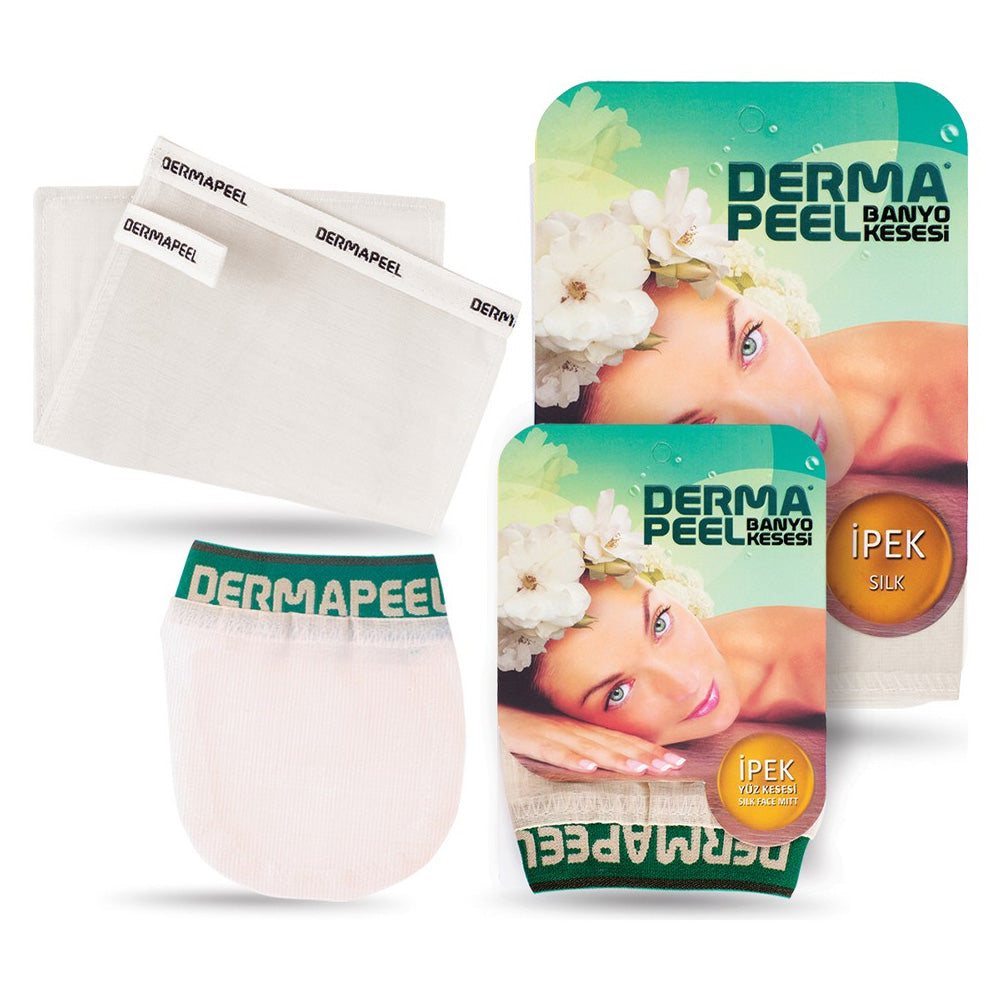 قفاز استحمام من الحرير الطبيعي