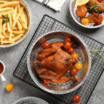 صينية دائرية ألومنيوم مع أغطية